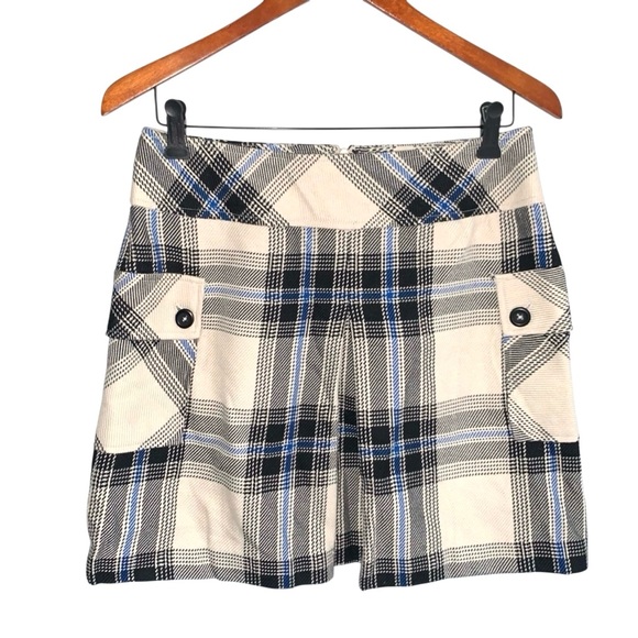 Y2K Plaid Pleated Mini Skirt Retro Schoolgirl Pockets - Picture 4 of 6
